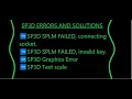 SP3D ERRORS AND SOLUTIONS SPLM FAILED CONNECTING SOCKET INVALID KEY GRAPHICS ERROR TEXT SCALE