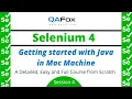Getting started with Java in Mac Machine Selenium 4 - Session 4