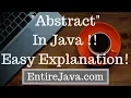 Abstraction In Java - Easy explanation entirejava com