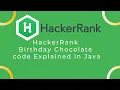 Birt ay Chocolate HackerRank Solution Explained in Java Programming solutions