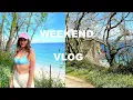 weekend vlog bright swimwear review beach time cooking