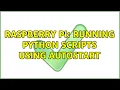 Raspberry Pi Running python scripts using autostart