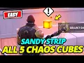 How to EASILY Find and Collect ALL CHAOS CUBES in Sandy Strip - Fortnite