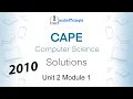 CAPE CS Unit 2 Paper 2 - 2010 Module 1