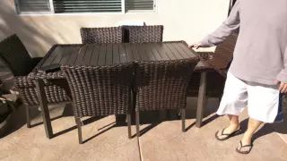 Hampton Bay - Mill Valley 7-Piece Fully Woven Patio Dining Set