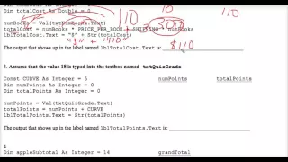 VB Tracing Code Worksheet