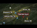 Emergency crews working at Twisting Falls in Carter County for nearly 9 hours