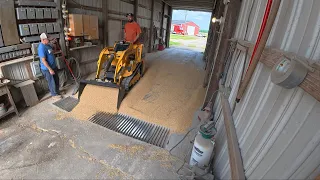 big mess made at the grain bins last day of planting season