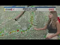 Weekend includes spotty storms on Friday scattered storms on Saturday and drier on Sunday