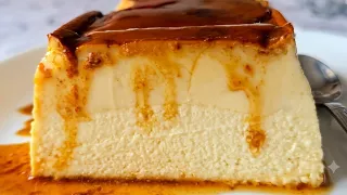 si tienes 4 ingredientes haz este flan de queso en 5 minutos 😱🍮