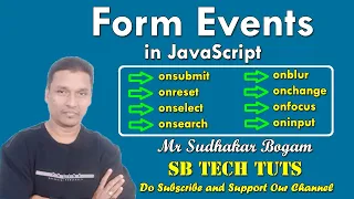 Form Events in JavaScript Events JavaScript CLASS-47 Telugu Web Technology