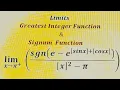 Limits involving greatest Integer Function and Signum function