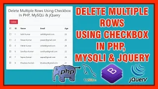Delete Multiple Rows Using Checkbox In PHP MySQLi jQuery