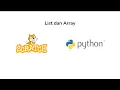 Tutorial List dan Array di Scratch dan Python