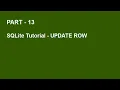 SQLite Tutorial Part 13 - UPDATE ROWS IN TABLE