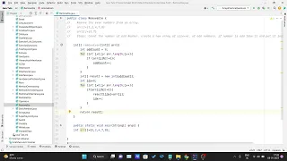 JAVA Tutorial - Remove Even Integer from an Array