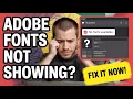 Adobe Fonts Not Showing in Illustrator Fix It Fast