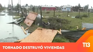 Tornado destruyó viviendas en comuna de Yungay