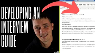 How to develop an interview guide in qualitative research step by step guide with examples