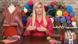 Learn to Knit the Sunset Wrap with Red Heart Boutique Treasure