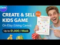 Easy Canva Tutorial Create a Kids Printable Game for Etsy