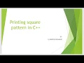 How to print square pattern in C