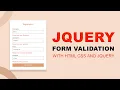 How to Validate form using jQuery Form Validation in jQuery Form Validation