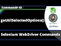 getAllSelectedOptions Command - Selenium WebDriver