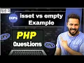 PHP isset vs empty function interview questions in Hindi difference between isset vs empty