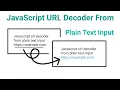 JavaScript URL Decoder From Plain Text