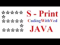 S print in star pattern Star Pattern program Java CodingWithved coding Ved Alphabet Print