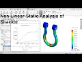 Non linear static analysis of shackle with solidworks simulation