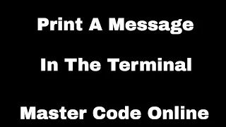 Tutorial 1 Print To Terminal Python