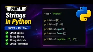 Python Programming Course Part 9 Strings in Python Python for Beginners