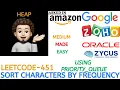 Sort Characters By Frequency Heap Leetcode 451