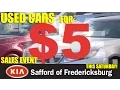 5 Car Sale at Safford Kia of Fredericksburg