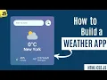 How to Build a Weather App for Beginners Using HTML CSS and JavaScript