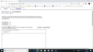 Recursion - 1 bunnyEars Java Solution Codingbat com
