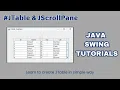 Java Swing Tutorials JTable in java Create simple JTable JScrollPane in java using Notepad
