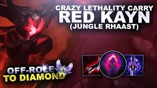 CRAZY LETHALITY RED KAYN CARRY - OffRole to Diamond League of Legends