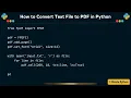 How to Convert Text File to PDF in Python