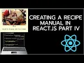 Creating Recipe Manual episode 4 in React Js using onClick functions