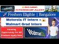 Motorola Walmart Internships 2025 Freshers Apply Now High-Paying IT Intern Jobs