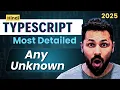 TypeScript Hindi Tutorial Any and unknown Data Type