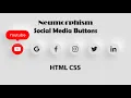 Neumorphism Social Media Buttons with Tooltip when hover using HTML CSS
