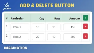 How to add delete button in jQuery table row add jQuery table row remove in jQuery