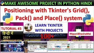 Positioning with Tkinter s Grid Pack and Place system - Python Tkinter GUI Course