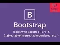 Tables in Bootstrap How to make tables Part - 5