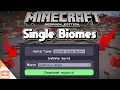 How to Get Single Biome Worlds in Minecraft Bedrock Editon