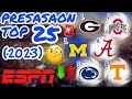 ESPN Releases 1st College Football 2023 Preseason Top 25